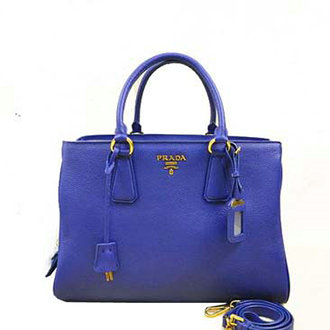 2014 Prada grainy calfskin tote bag BN2962 blue for sale